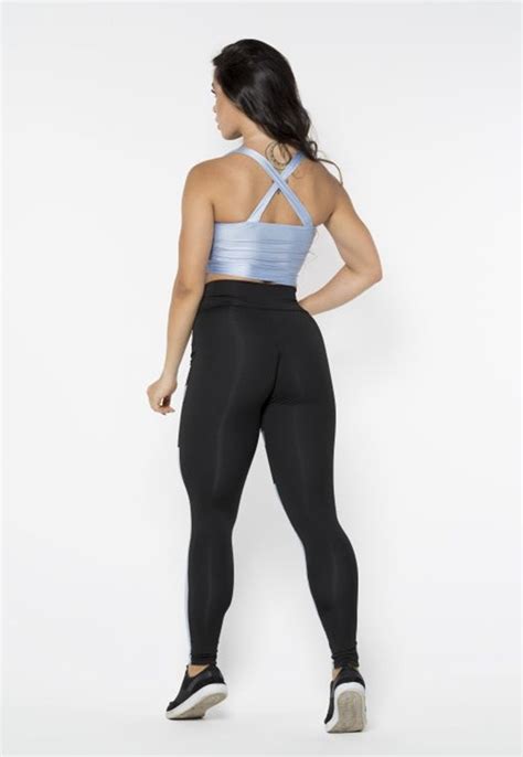 Conjunto Fitness Estilo Sempre Calça E Top Roupa De Academia Feminino