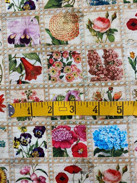 Library Of Rarities Flowers Fabric By Robert Kaufman Etsy