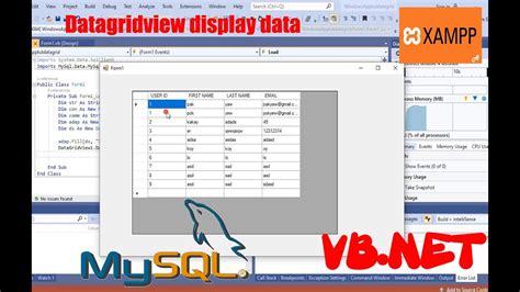 How To Load Data Into Datagridview From SQL Server Vb Net Xampp Mysql