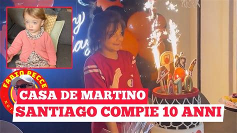 Santiago De Martino compie 10 anni festeggia a casa di papà Stefano a