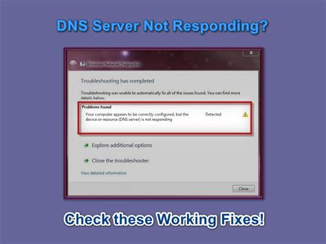 How To Fix DNS Server Not Responding Error In Windows 10 8 7