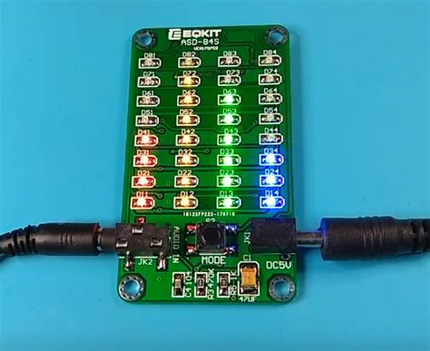 Diy Audio Spectrum Display Kit 8x4 Colorful Smd Led Level Indicator Kit