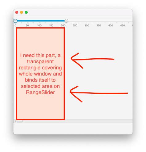 Javafx Using Controlfx Range Slider How To Highlight Entire Window