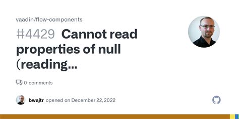 Cannot Read Properties Of Null Reading