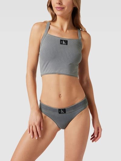 Calvin Klein Underwear Bikini Oberteil Mit Streifenmuster Black