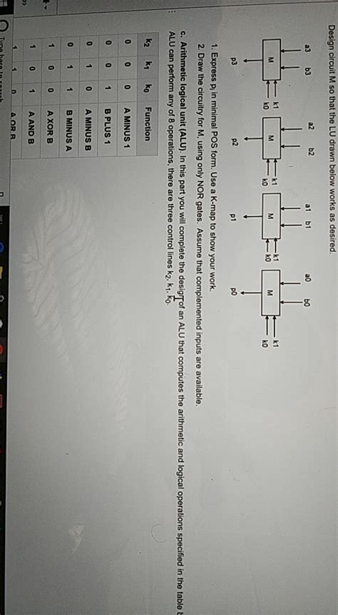 In this problem you will design an arithmetic logical | Chegg.com