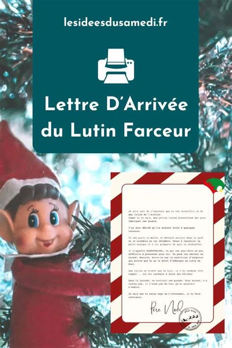 La Lettre D Arriv E Du Lutin Farceur Idee