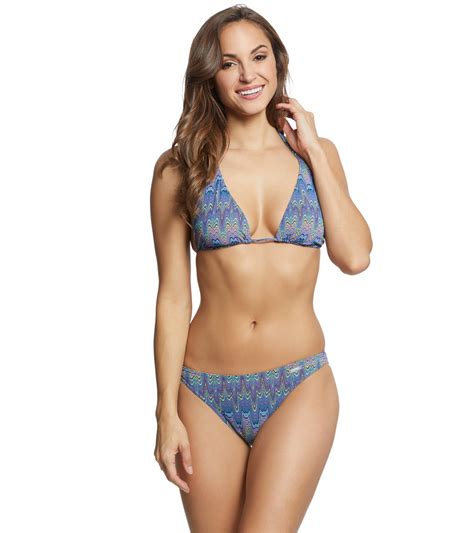 Solar Women S Tan Thru Missoni Blue Bikini Set At Swimoutlet Free