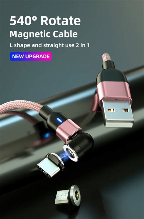 Wholesale 540 Rotation 3 In 1 Magnetic Usb Cable Data Cables Fast Charging Cable For Ipmicro