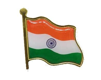 Buy Hhumanmakerr Indian Flag Tiranga Tricolor Brass Laminated Lapel Pin