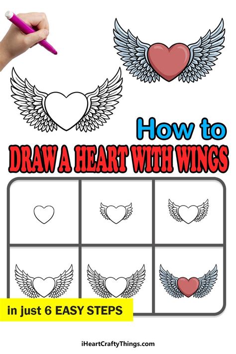 How To Draw A Heart With Wings A Step By Step Guide Art Drawings