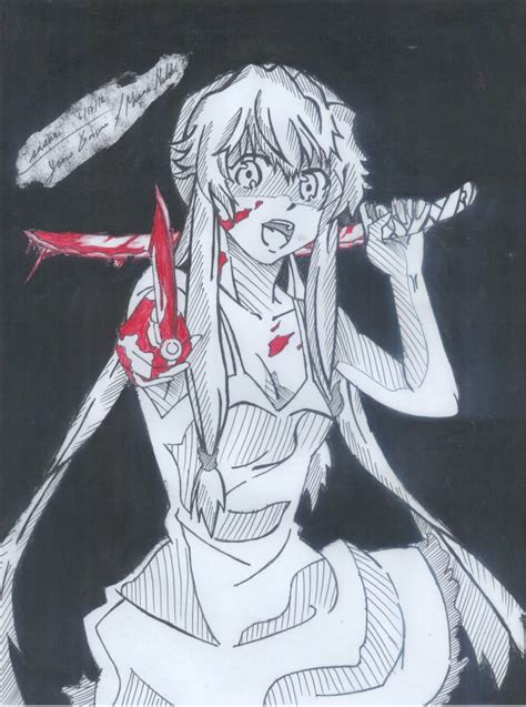 Gasai YUNO bloody smile by SasoriNikolaevich on DeviantArt