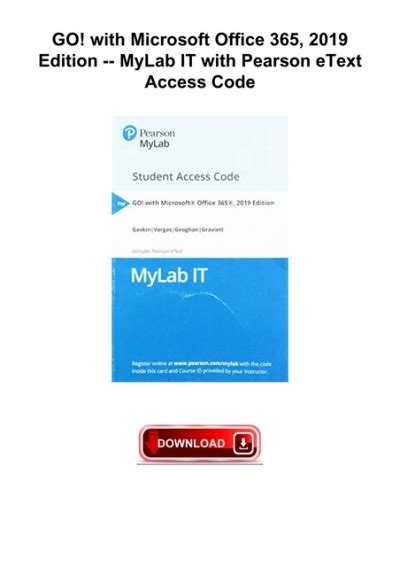 Download [pdf] Go With Microsoft Office 365 2019 Edition Mylab It