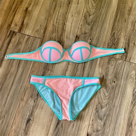 Swim Push Up Color Block Bikini Poshmark