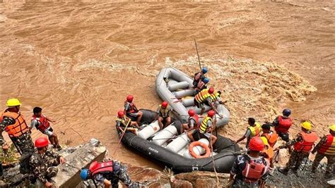 Floods Landslides In Nepal Leave At Least 50 Dead Dozens Missing