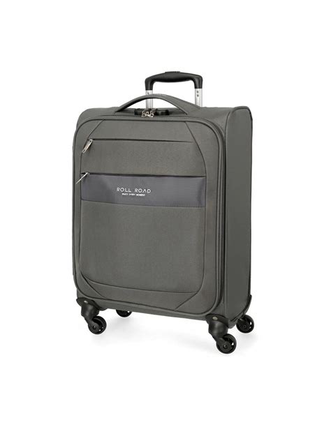 Maleta De Cabina Flexible Cm Ruedas Royce Roll Road Gris