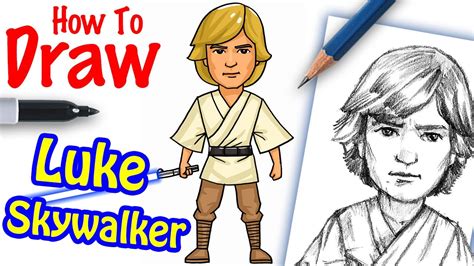 How To Draw Luke Skywalker Youtube