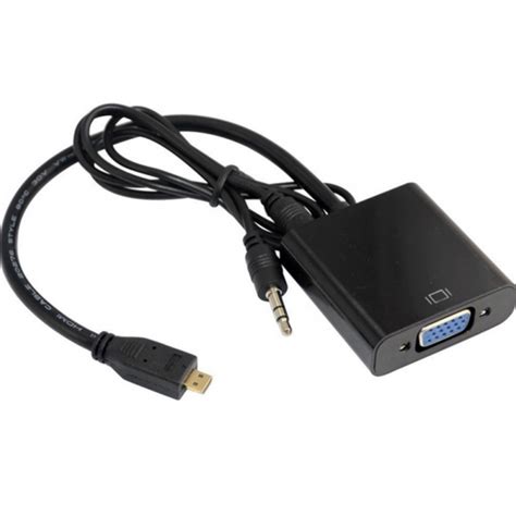 Micro Hdmi To Vga Convert Cable With Audio Port Product Center Konig