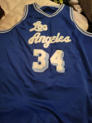 Authentic Shaquille ONeal Los Angeles Lakers Jersey Size 60 Script