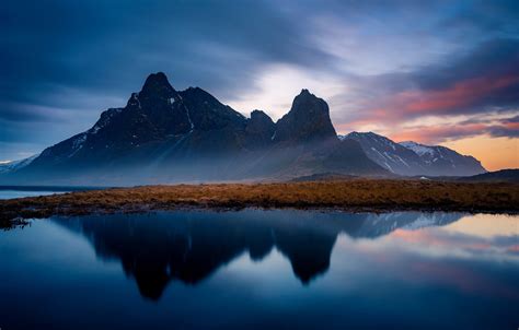 Wallpaper Sunset Iceland Eystrahorn Images For Desktop Section