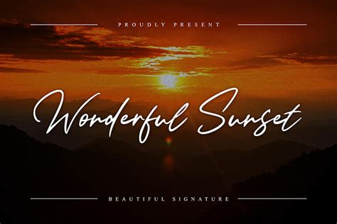 Wonderful Sunset Font Almarkhatype Fontspace