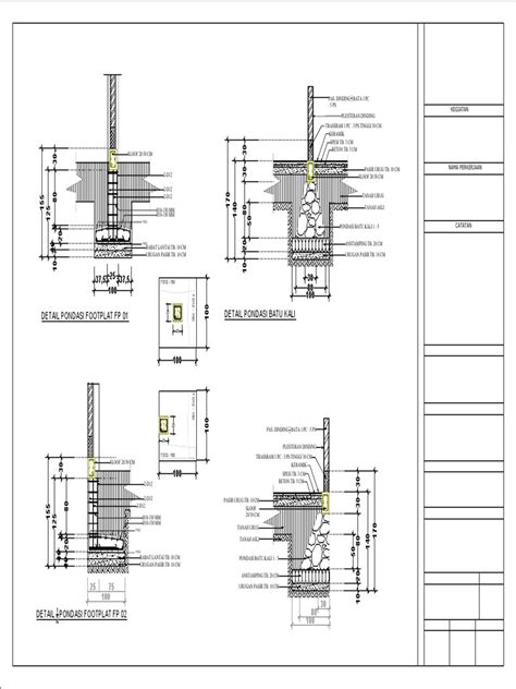 9.detail Pondasi Footplate Type 01 & Pondasi Batu Kali - Lentahouse | PDF