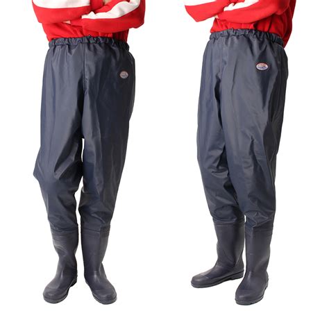 Unisex Waist Wading Pants Boots Overalls Waterproof Hunting Fishing Pants For Catching Fish ...