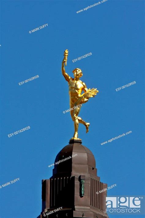 Golden Boy Atop Manitoba Parliament Building Stock Photo Picture And