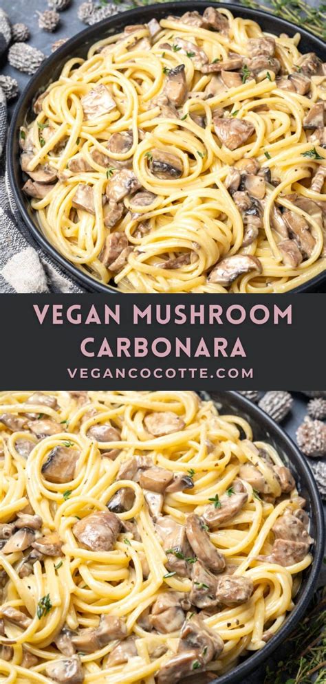 Vegan Mushroom Carbonara Vegan Cocotte