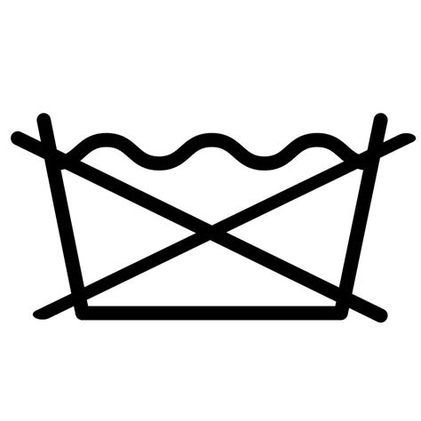 Символ на ярлыке – перечёркнутое корыто с водой