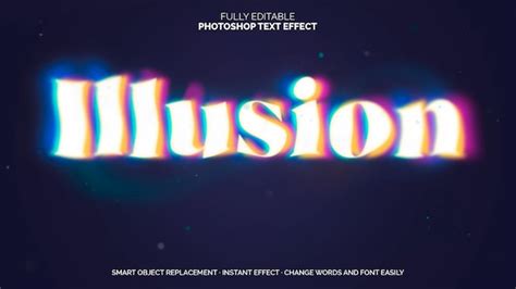 Effet De Texte D Illusion Modifiable PSD Premium