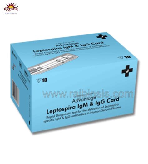 J Mitra Advantage Leptospira Igm Igg Card Rapid Test Kits At Rs