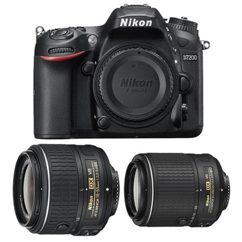 Refurbished Nikon D7200 with 18-55mm & 55-200mm Lenses for $849