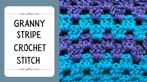 Granny Stripe Stitch Tutorial Easy Youtube