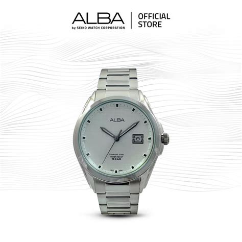 Jual ALBA Jam Tangan Pria AS9C81 Quartz Stainless Steel Silver Watch