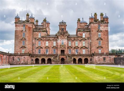 Front Elevation Of Drumlanrig Castle Known As The Pink Palace Of