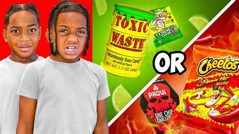 Spicy Vs Sour Junk Food Challenge Youtube