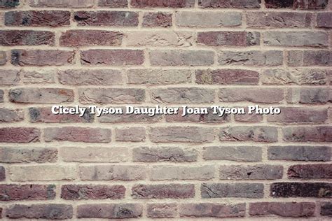 Cicely Tyson Daughter Joan Tyson Photo - November 2022 ...