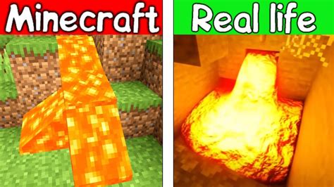 Lava Minecraft Vs Realistic Youtube