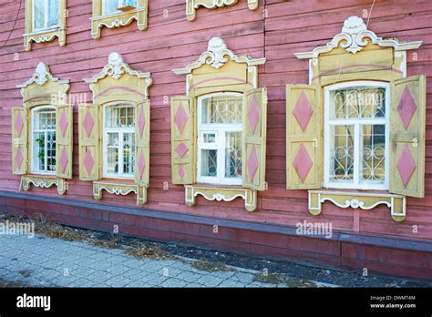 Wooden architecture, Irkutsk, Siberia, Russia, Eurasia Stock Photo - Alamy