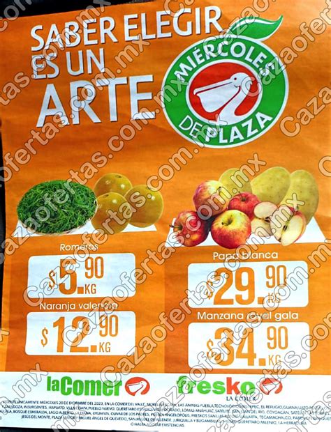 Folleto Mi Rcoles De Plaza De Diciembre En La Comer Y Fresko