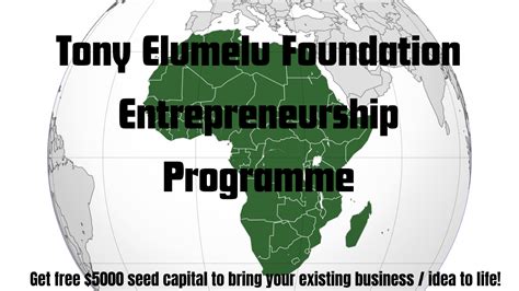 Tony Elumelu Foundation Entrepreneurship Programme Get Free 5000 Seed