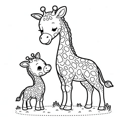 Giraffee Coloring Page