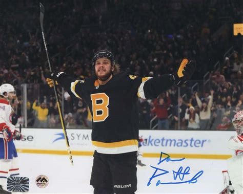 David Pastrnak Autographed 8x10 Photo - Celebration – Memorable Authentic