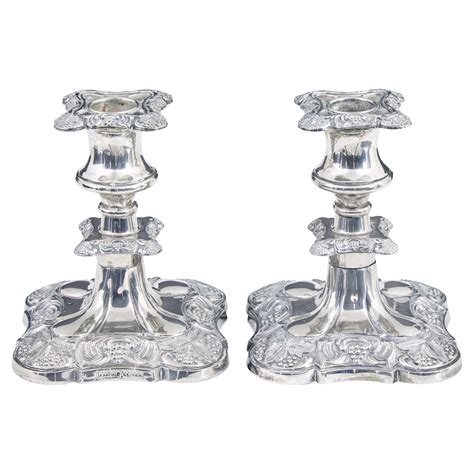 Silver Plated Seashell Candlesticks At 1stdibs