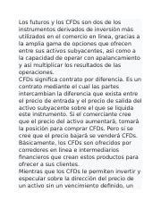 Analisis Y Reflexion Docx Los Futuros Y Los CFDs Son Dos De Los