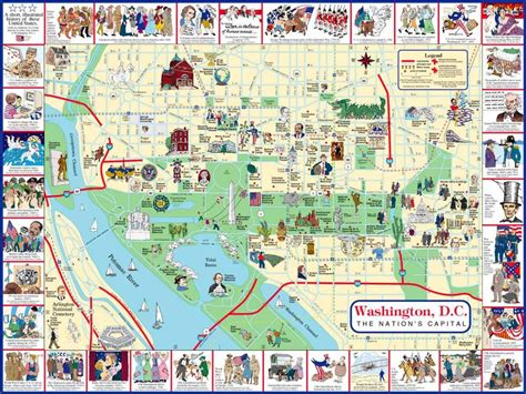 Washington dc mapa turístico Washington mapa turístico Distrito de