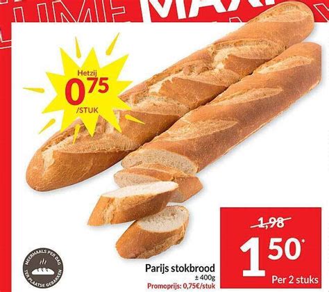 Parijs stokbrood promotie bij Intermarché