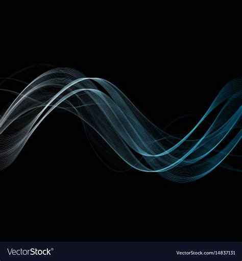 Abstract Waves On Black Background Royalty Free Vector Image