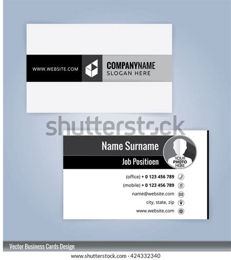 Business Card Template Black Background Illustration Stock Vector ...